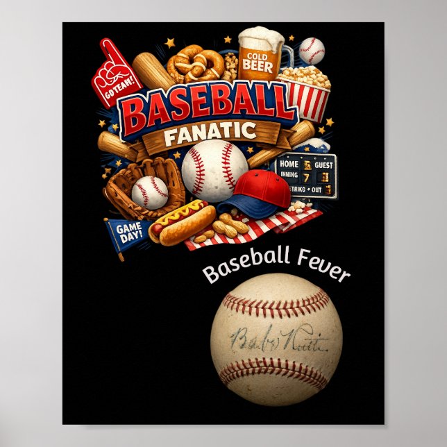 Affiche Baseball fanatic (Devant)