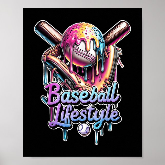 Affiche Baseball Lifestyle Ice Cream Driam Hommes Garçons  (Devant)