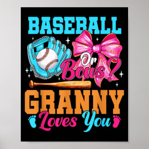 Affiche Baseball ou arcs Mamie aime la révélation du sexe