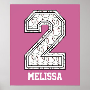 Affiche Baseball personnalisé Numéro 2