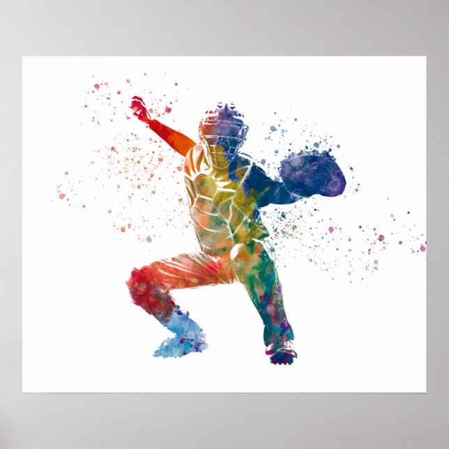 Affiche baseball player (Devant)