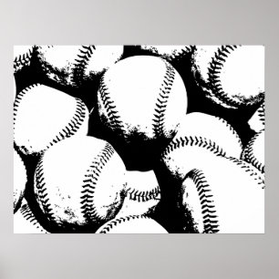 Affiche Baseball Pop Art - Sports Baseballs