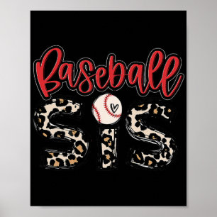 Affiche Baseball Sis Sport Vintage Aîné Soeur Mères Da