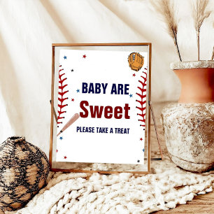 Affiche Baseball Sport bébé sont doux baby shower faveur