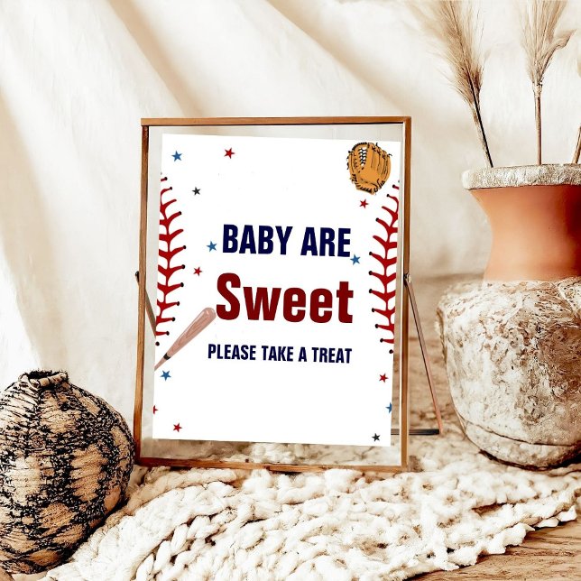 Affiche Baseball Sport bébé sont doux baby shower faveur (Créateur téléchargé)
