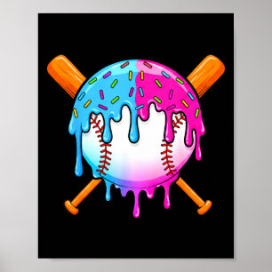 Affiche Baseball Sport Respecter Les Garçons Drip Baseball