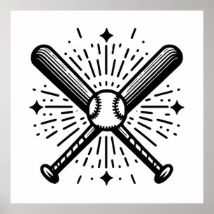 Affiche baseball vintage