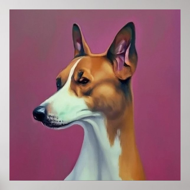 Affiche Basenji - Portrait de chien (Devant)