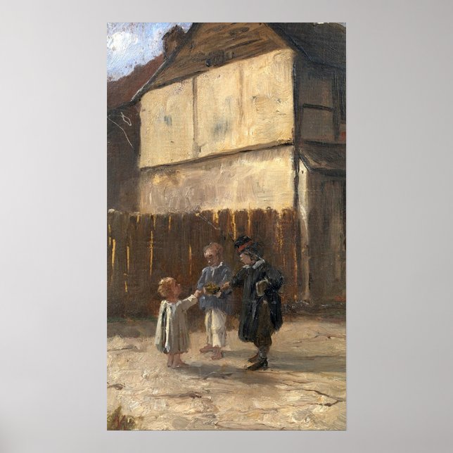 Affiche Bashkirtseff - Boys In A Yard (Devant)