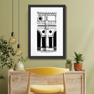 Affiche Basilique Palladiana Vicence Esquisse à l'encre