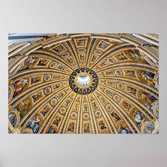 Affiche Basilique Saint-Pierre Dôme - Vatican, Rome, Itali (Devant)