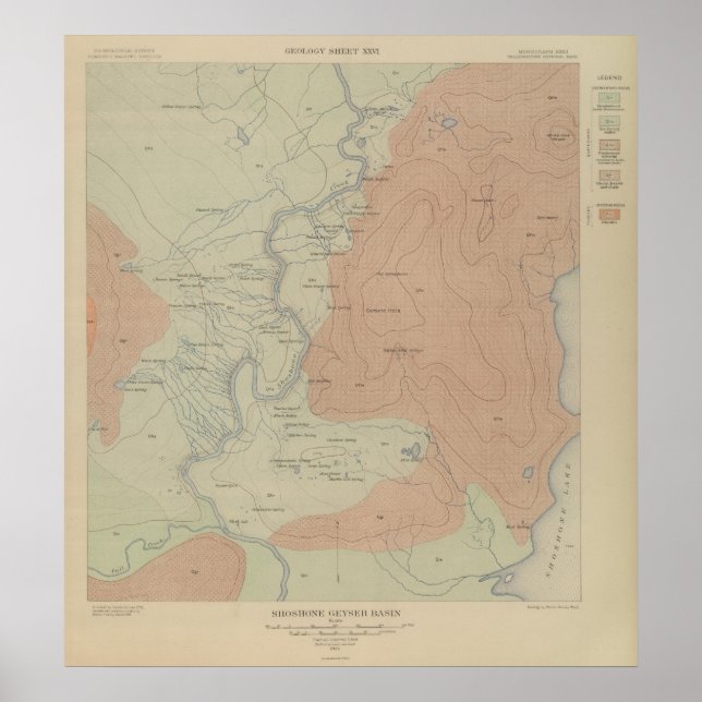Affiche Basin de Shoshone Geyser (Devant)