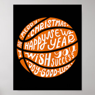 Affiche Basket amusant Joyeux Noël Joyeux Nouvel An Ta