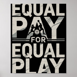 Affiche Basket-ball à salaire égal Jouer Design Premium