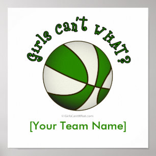 Affiche Basket-ball - Blanc/Vert