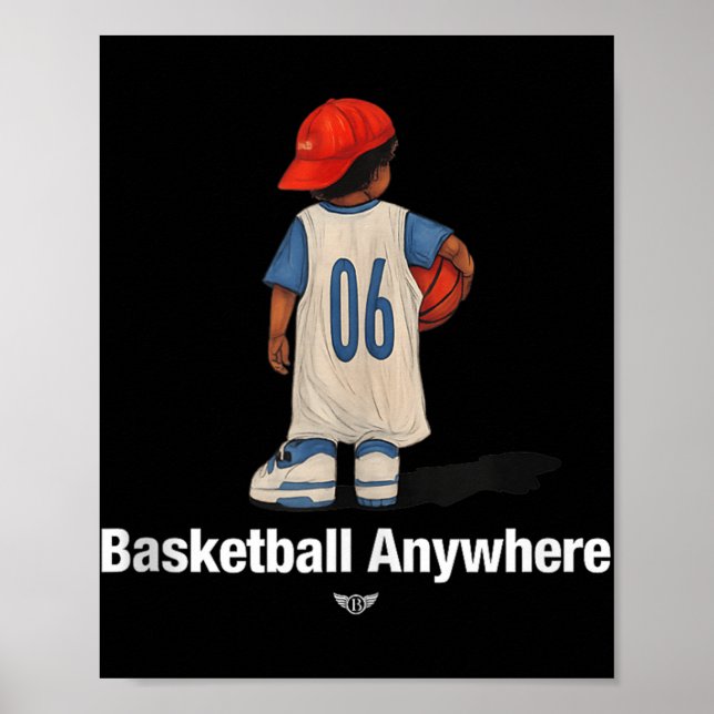 Affiche Basket-Ball cool N'Importe Où Avec Un Pla De Baske (Devant)