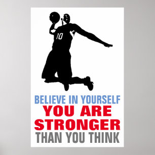 Affiche Basket-ball Croyez en vous-même Motivational Art