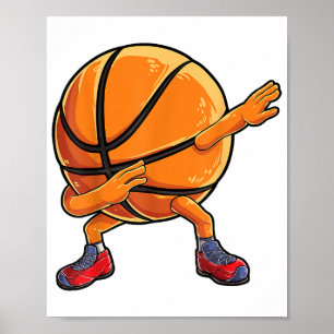Affiche Basket-ball de dabbing drôle hommes femmes sport