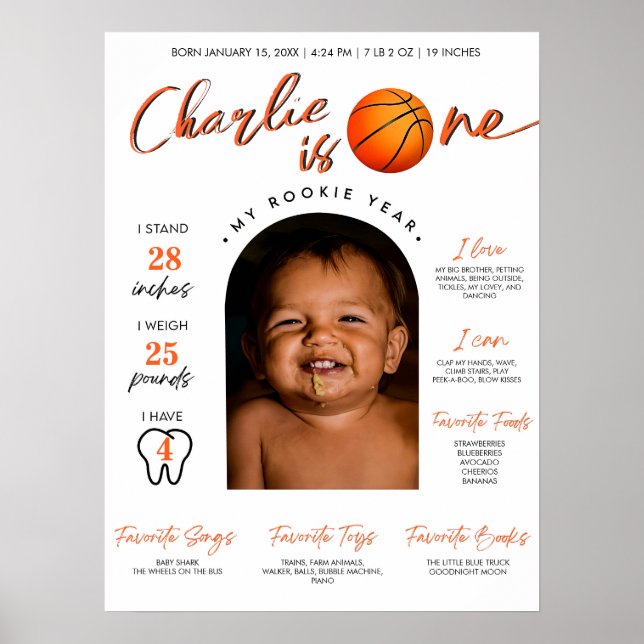 Affiche Basket-ball de l'année Première année Jalon (Devant)