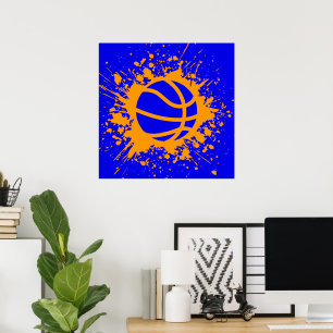Affiche basket-ball éclaboussé