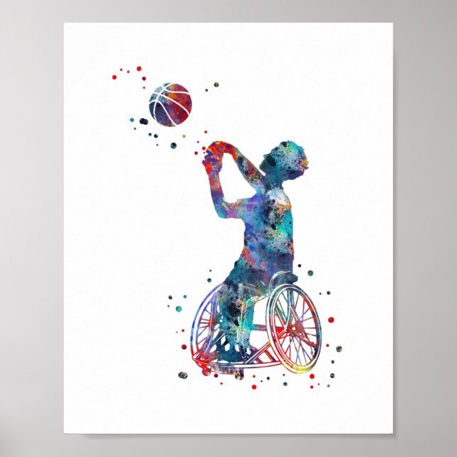 Affiche Basket-ball en fauteuil roulant (Devant)