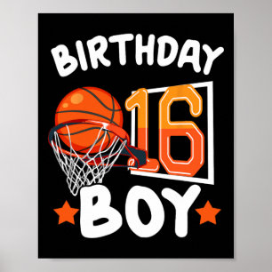Affiche Basket-ball Im 16 Ans 16e Anniversaire Boy Decor