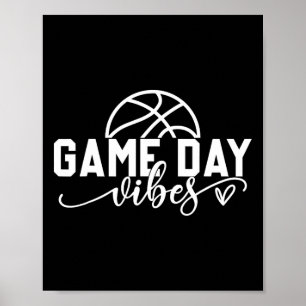 Affiche Basket-ball Jour Vibes Basketball Maman Jeu de vie