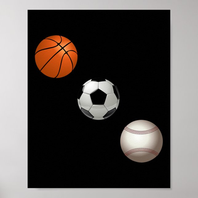 Affiche Basket-Ball Le Football Et Le Baseball Sont Mon Sp (Devant)