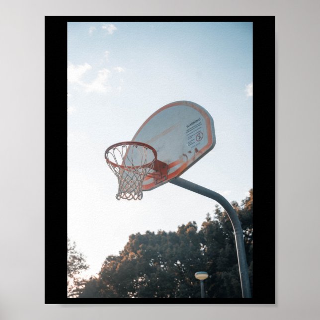 Affiche Basket-ball - lever du soleil (Devant)