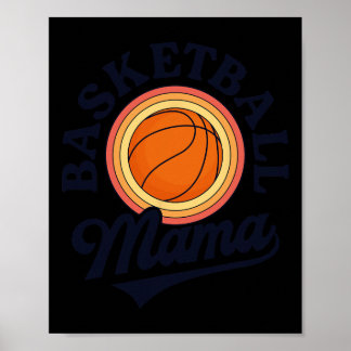 Affiche Basket-ball Maman Baller Matching Famille Jeu Jour