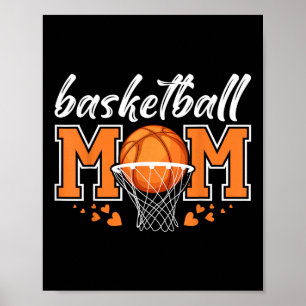 Affiche Basket-ball Maman Mama Mères Jeu Jour Basket-ball 