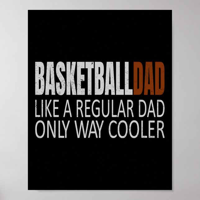 Affiche Basket-ball papa Basketballdad Comme un papa régul (Devant)