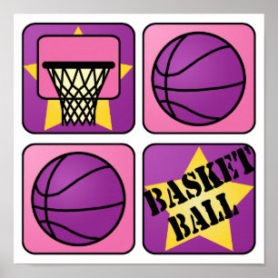 Affiche Basket-ball PInk