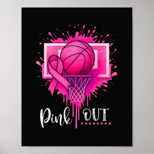 Affiche Basket-ball Pink Out Sensibilisation au cancer du