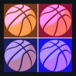 Affiche Basket-ball Pop Art<br><div class="desc">Oeuvres de jeu populaires américaines et internationales - I Love This Game. Sports Populaires - Basketball Game Ball Image.</div>