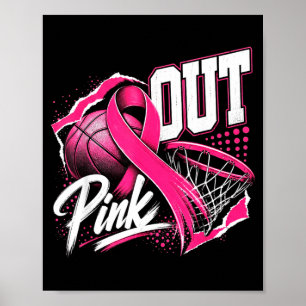 Affiche Basket-ball sensibilisation au cancer du sein en r