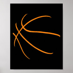 Affiche Basket-ball Silhouette Lecteur Coach Sports Ba