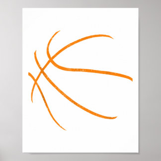 Affiche Basket-ball Silhouette Lecteur Coach Sports Ba