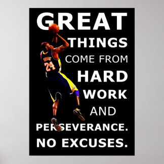 Affiche Basket-ball Sport Motivational Inspiration Citatio