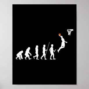 Affiche Basket-ball sur l'évolution humaine