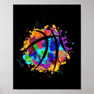Affiche Basket-ball vintage Graphisme Design Cool Basketba