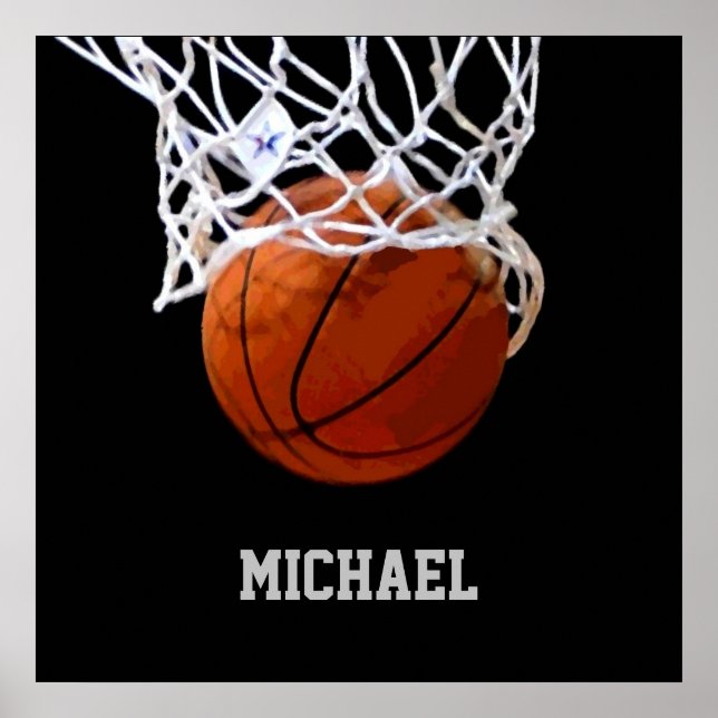 Affiche Basket-ball Votre nom (Devant)