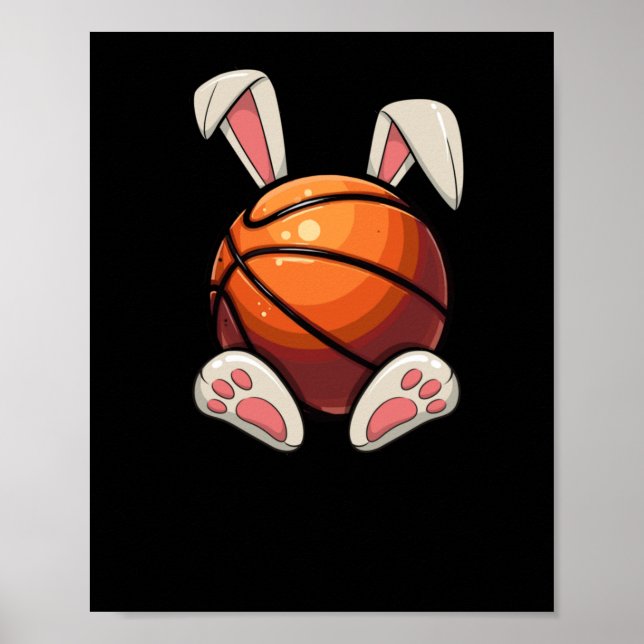 Affiche Basket de Pâques Bunny Oreilles Enfants Chasse aux (Devant)