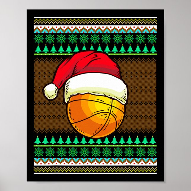 Affiche Basket Drôle Pour Hommes Garçons Concevoir Chirma  (Devant)