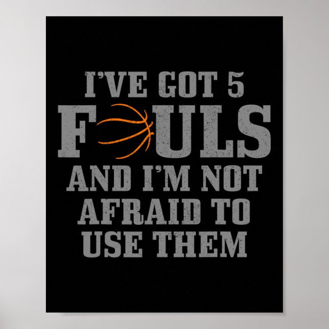 Affiche Basket J'ai 5 fautes et je n'ai pas peur de (Devant)