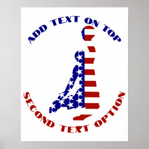 Affiche BASKET Patriotique USA