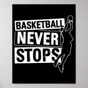 Affiche Basketball arrête le match de basket
