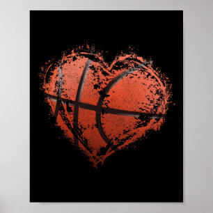 Affiche Basketball Coeur Heureuse Sainte-Valentin Basketba