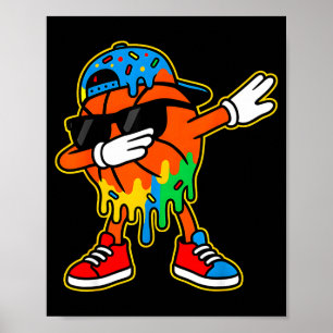 Affiche Basketball de dabbing Crème glacée qui coule Garço