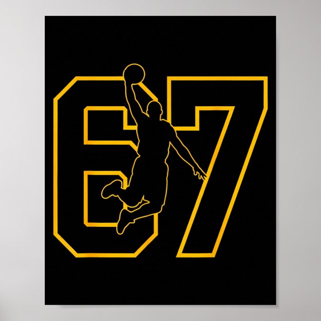 Affiche Basketball Drip Number 67 Basketball Player  (Devant)